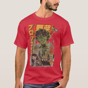 T-shirt Japon Japon Kaiju Vegetable Broccoli Anime