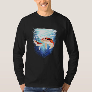 T-shirt Japon Koi Poisson Carpe Pond Japon Tattoo Koi