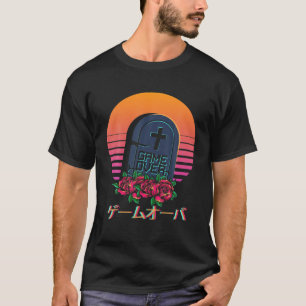 T-shirt Japon : Le Jeu De Vaporwave Sur Les Fleurs Esthét