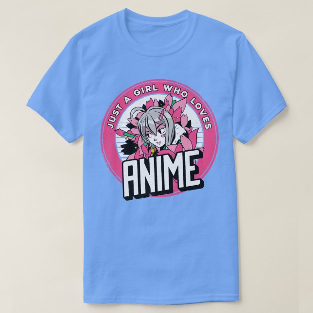 T-shirt Japon Manga Anime Juste Une Fille Qui Aime Anime E (Design devant)