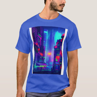 T-shirt Japon Neon City Lights 3