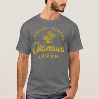 T-shirt JAPON Okinawa Bonsai Tree japonais Vintage