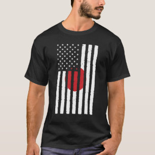 T-shirt Japon Racines Drapeau Usa Héritage Demi Japonais A