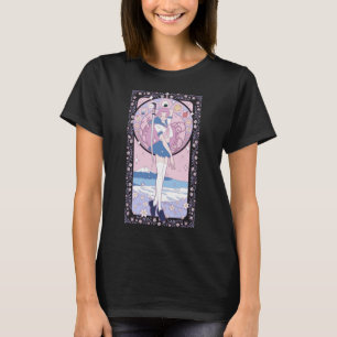 T-shirt Japon Rose Anime Schogirl Art Nouveau
