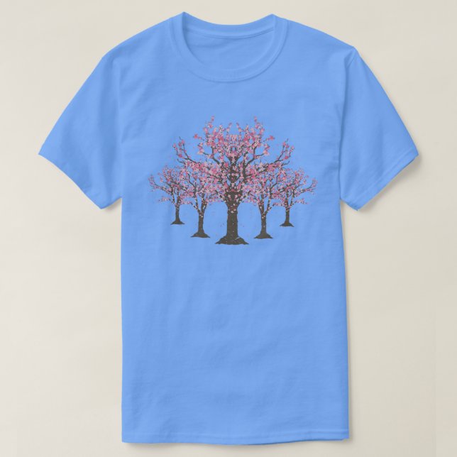 T-shirt Japon Sakura Arbre Fleur rose Japonais Floral Cher (Design devant)