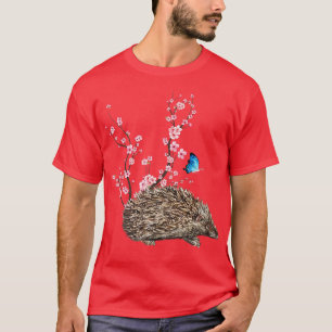 T-shirt Japon Sakura Cherry Blossom Hedgehog Japonais