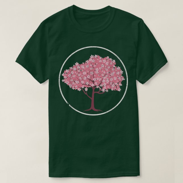 T-shirt Japon Sakura Fleur rose Fleur Fleuron Joli Blo Cer (Design devant)