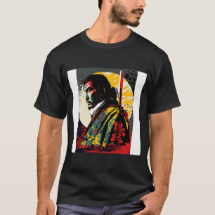 T-shirt Japon Samurai Retro Vintage Sword Warrior Japonais