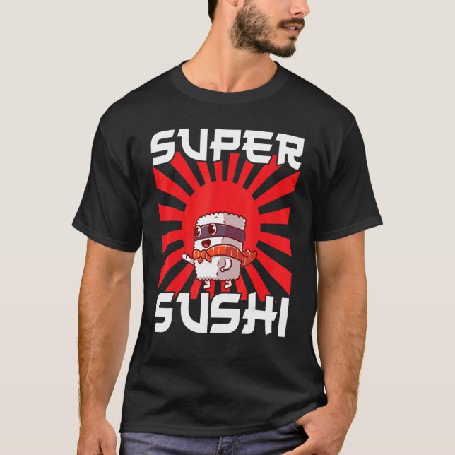 T-shirt Japon Sashimi Sushi Chopsticks Sushibar Temaki Nor (Devant)
