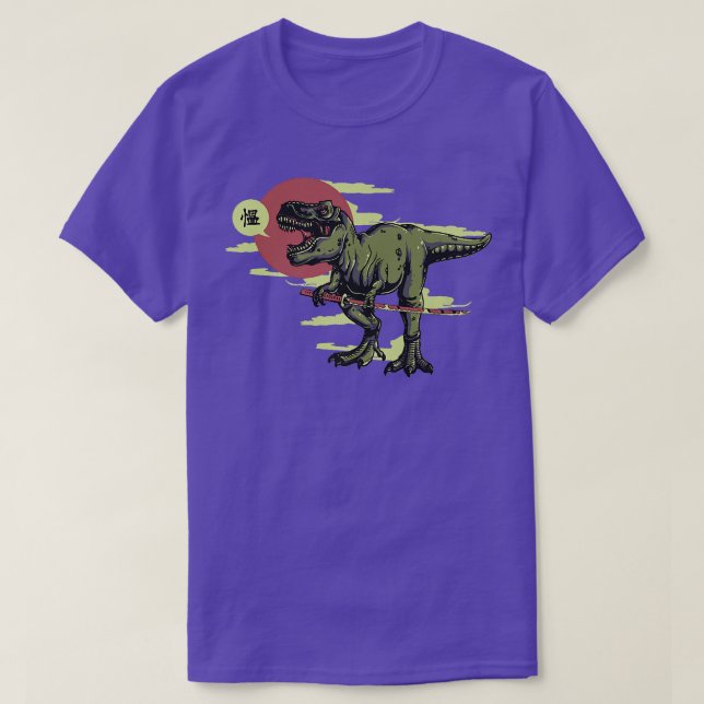 T-Shirt Japon, T-Rex Samurai, Dinosaur Sweat - shi (Design devant)