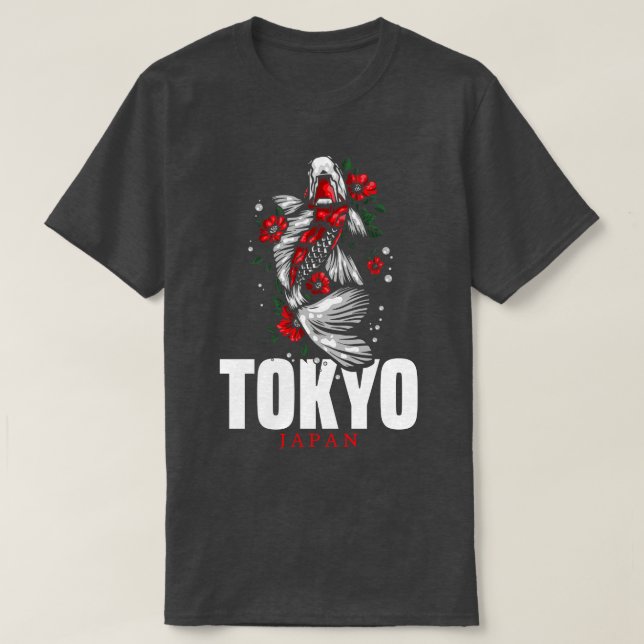 T-shirt Japon Tokyo Japonais Koi p Nishikigoi Poisson 2 (Design devant)