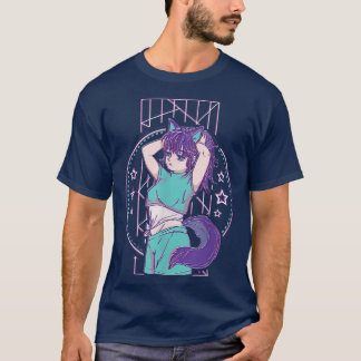 T-shirt Japon Vaporwave et Vaporwave avec fille Vaporwave