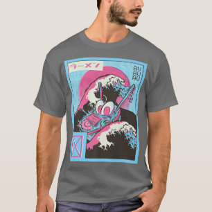 T-shirt Japon Vaporwave Otaku Grande Vague Kanagawa Ramen
