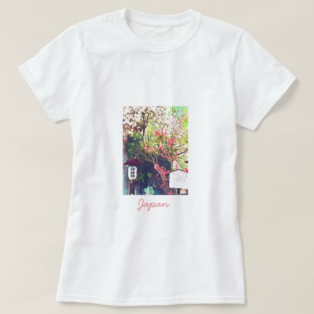 T-shirt Japon Voyage lanterne sakura (Design devant)