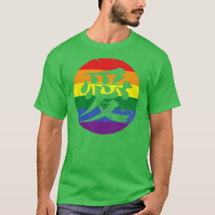 T-shirt Japonais amour Rainbow Kanji Art