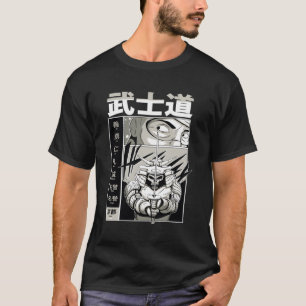 T-shirt Japonais Anime Bushido Samurai Warrier Katana Mial