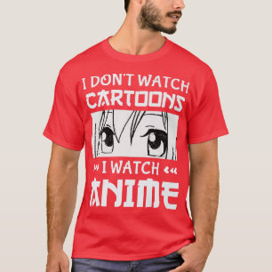 T-shirt Japonais Anime Manga Je ne regarde pas les caricat