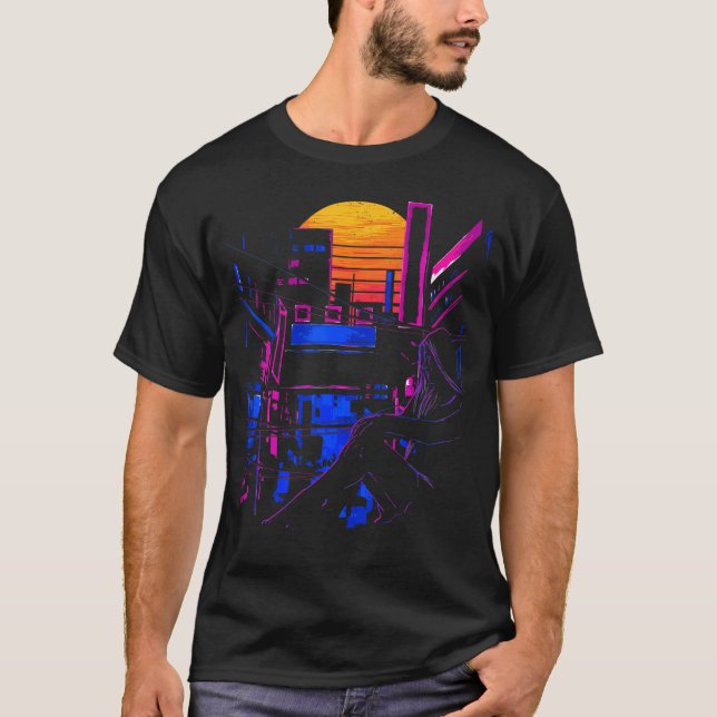 T-shirt Japonais Anime Vaporwave esthétique (Devant)