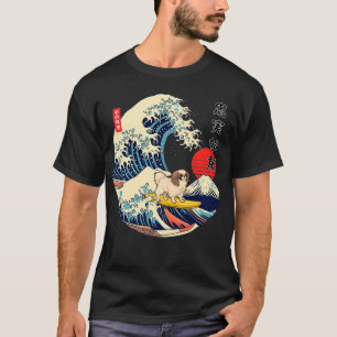T-shirt Japonais Chin Japonais Kanagawa Vague Surf Loyal D