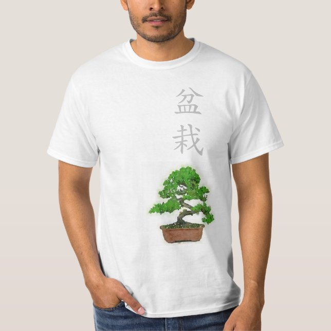 T-shirt japonais d'arbre des bonsaïs des hommes (Devant)
