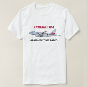 T-SHIRT JAPONAIS DE MARINE D'AVIONS DE KAWASAKI