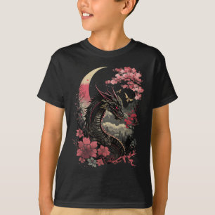 T-shirt Japonais esthétique Dragon japonais Art japonais T