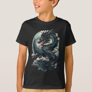 T-shirt Japonais esthétique Dragon japonais Art japonais T