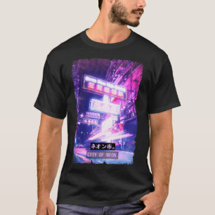 T-shirt Japonais esthétique Vaporwave Tokyo Streetwear