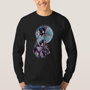 T-shirt JAPONAIS GEISHA PARASOL joli Tattoo samurai