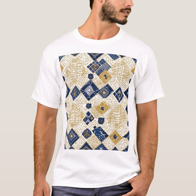 T-Shirt Japonais Géométrique (Devant)