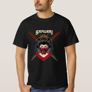 T-shirt japonais Hannya Mask Geisha Samurai