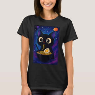 T-shirt Japonais Kawaii Anime Chat Ramen Graphisme Drôle H