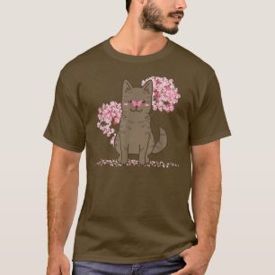 T-shirt Japonais Kawaii Sakura Cerry Blossom Kai Ken Chien