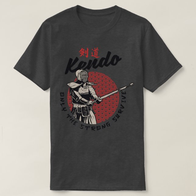 T-shirt Japonais Kendo Samurai Bushido (2) (Design devant)