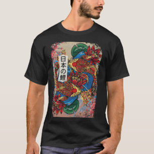 T-shirt Japonais Koi Poisson Art Pêcheur Aquaculture