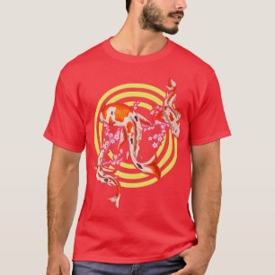 T-shirt Japonais Koi Poisson Fleur de cerisier Sakura Nish