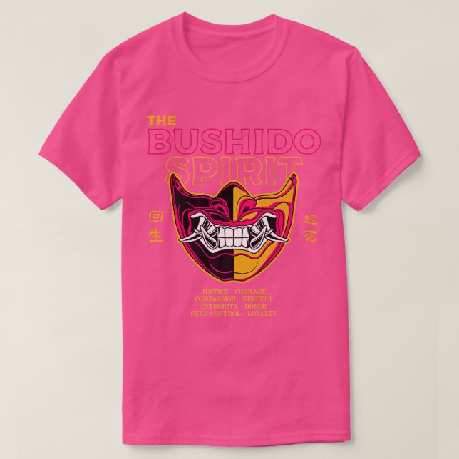 T-shirt Japonais Le Bushido Spirit Samurai (Design devant)