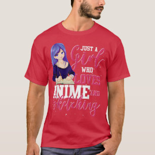T-shirt Japonais Manga Otaku Sketching Girls Kawaii Japon