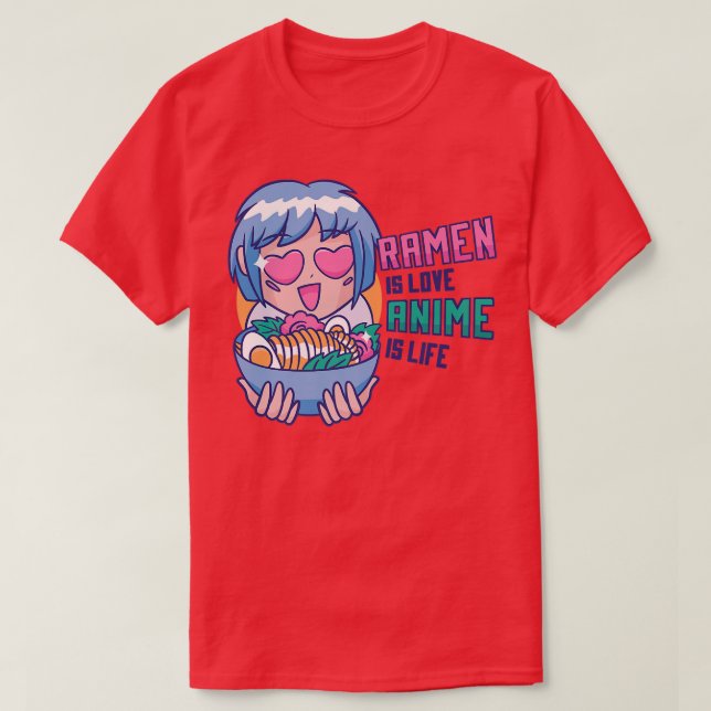 T-shirt Japonais Manga Ramen College Life Funny 430 (Design devant)