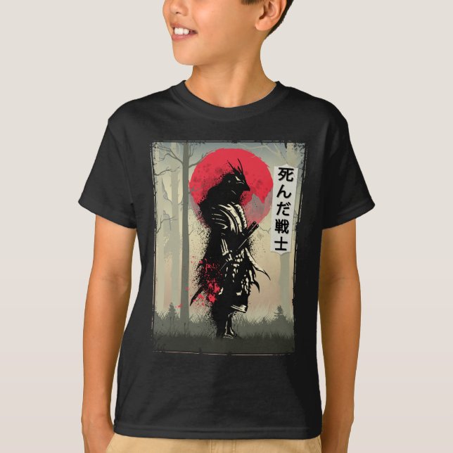 T-shirt Japonais mort Samurai Guerrier Japon Swordsman (Devant)