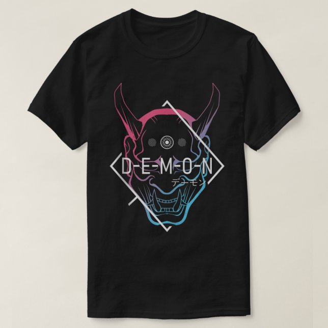 T-shirt Japonais Oni Masque Demon Ogre - esthétique Japon  (Design devant)