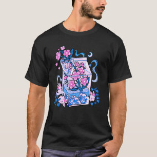 T-shirt Japonais Otaku Stylish Aesthétique Lait Boire Japo