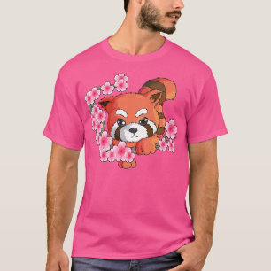T-shirt Japonais Panda Cerise Fleur Arbre Ventilateur Bamb
