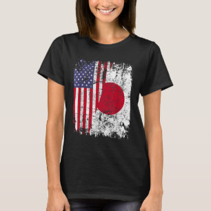 T-shirt JAPONAIS RACINE Drapeau semi-américain JAPON