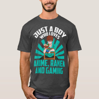 T-shirt Japonais Ramen Jeu Otaku Kawaii Gamer Boys Kawa
