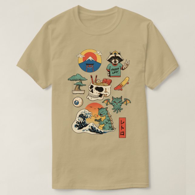 T-shirt Japonais Retro1 (Design devant)
