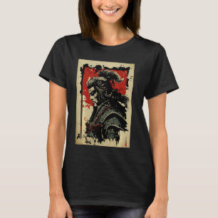 T-shirt Japonais rétro Art Samurai Vintage japonais Bushid