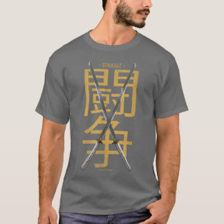 T-shirt Japonais Rétro Samurai Double Katana (2)