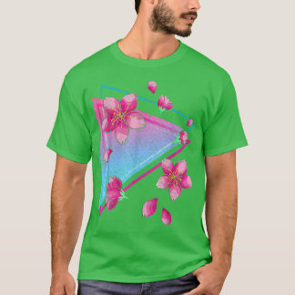 T-shirt Japonais Sakura Flower Vaporwave Cherche esthétiqu