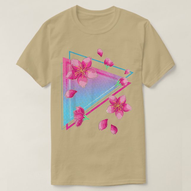 T-shirt Japonais Sakura Flower Vaporwave Cherche esthétiqu (Design devant)